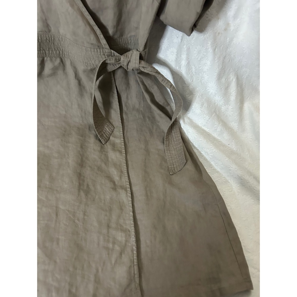Grade & Gather Olive Green Boho Tiered Mini Smocked Babydoll Dress S/M